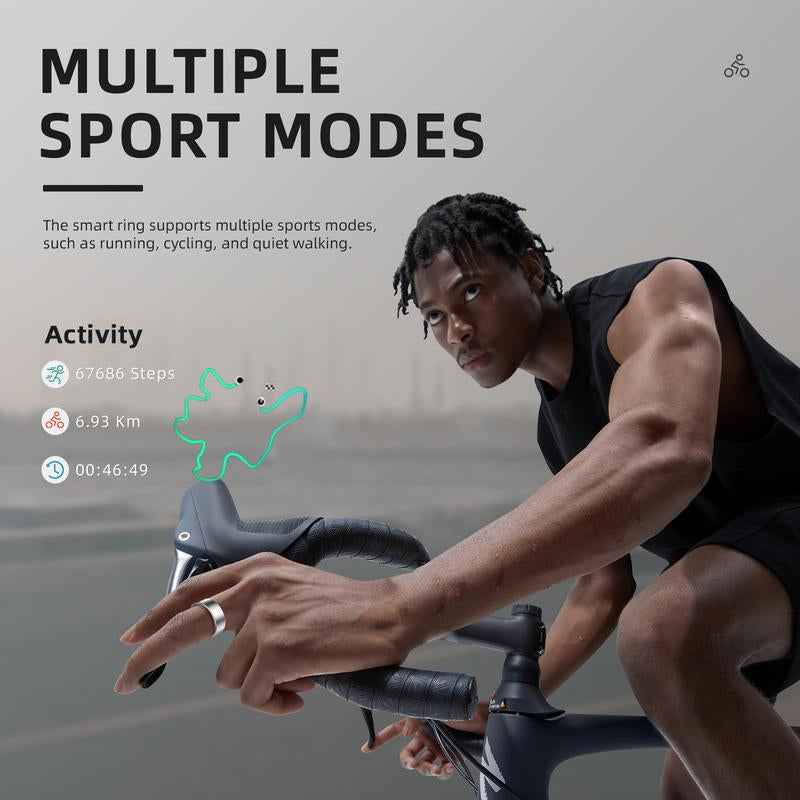 2.0 Smart Fitness Ring – Accurate Distance, Calories & Steps |Activity Tracking, Heart Rate, Sleep, Blood Oxygen& Menstrual Cycle Recording Wearable