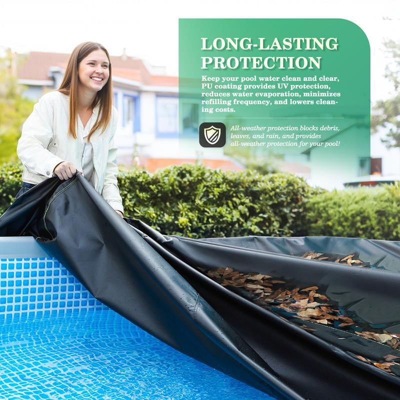 UIRWAY round Pool Cover with Reflective Strips, Swimming Pool Cover for above Ground Pools, Solar Cover