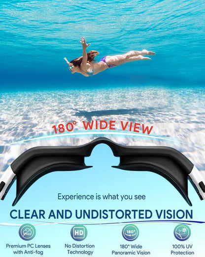 Polarized Adult Swimming Goggles Bungee Strap No Hair Pulling Anti-Fog Pool Goggles for Men Women